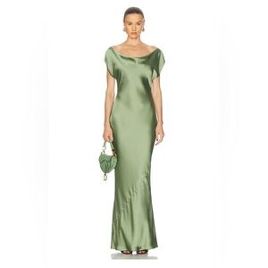 Norma Kamali Maria Cap Sleeve Gown